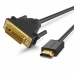 Перехідник HDMI M/DVI М 3 м UGREEN HD106 чорний Перехідник HDMI M/DVI М 3 м UGREEN HD106 чорний