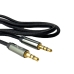 Аудіокабель 3.5 мм AUX/3.5 мм AUX 1 м KLGO чорний