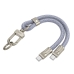 Кабель-брелок Type-C/Type-C 0.22 м HOCO GH5 Elegant 60 Вт 3 А блакитний