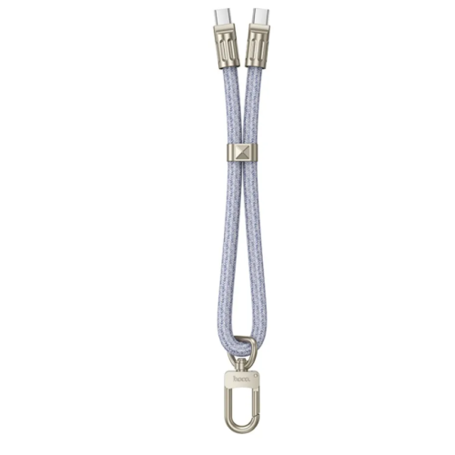 Кабель-брелок Type-C/Type-C 0.22 м HOCO GH5 Elegant 60 Вт 3 А блакитний
