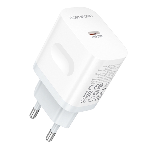 Зарядний блок живлення Type-C BOROFONE BA99A Breeze 20 W білий