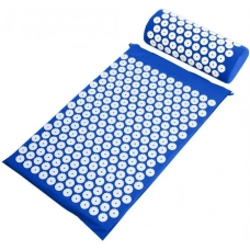 Масажний ортопедичний килимок Медика Acupressure Mat 65 х 41 см з подушкою синій