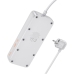 Мережевий фільтр-подовжувач 4 розетки HOCO AC21 Sunlight 3хUSB/Type C 10 А 3 м білий Мережевий фільтр-подовжувач 4 розетки HOCO AC21 Sunlight 3хUSB/Type C 10 А 3 м білий