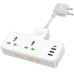 Мережевий фільтр-подовжувач 2 розетки HOCO AC11A Voyage 3хUSB/Type C 10 А 0.085 м білий Мережевий фільтр-подовжувач 2 розетки HOCO AC11A Voyage 3хUSB/Type C 10 А 0.085 м білий