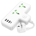 Мережевий фільтр-подовжувач 2 розетки HOCO AC11A Voyage 3хUSB/Type C 10 А 0.085 м білий Мережевий фільтр-подовжувач 2 розетки HOCO AC11A Voyage 3хUSB/Type C 10 А 0.085 м білий