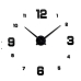 / Безкаркасні настінні годинники Horloge 3D 90см чорні / Безкаркасні настінні годинники Horloge 3D 90см чорні