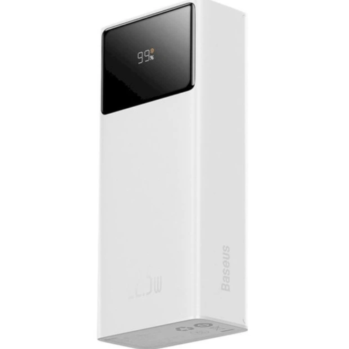 Універсальна мобільна батарея 30000 mAh Baseus FP41 EnerFill повербанк з дисплеєм білий