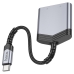 Перехідник 2в1 USB Type-C M/USB Type-C+AUX F 15 см HOCO LS39 сріблястий Перехідник 2в1 USB Type-C M/USB Type-C+AUX F 15 см HOCO LS39 сріблястий