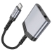 Перехідник 2в1 USB Type-C M/USB Type-C+AUX F 15 см HOCO LS39 сріблястий Перехідник 2в1 USB Type-C M/USB Type-C+AUX F 15 см HOCO LS39 сріблястий