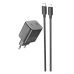 Зарядний пристрій з кабелем 2хType-C/Apple Lightning 1 м HOCO N42 Elogiado 45 W 20 V 2.25 А чорний