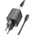 Зарядний пристрій з кабелем 2хType-C/Apple Lightning 1 м HOCO N42 Elogiado 45 W 20 V 2.25 А чорний