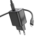 Зарядний пристрій з кабелем 2хType-C/Apple Lightning 1 м HOCO N42 Elogiado 45 W 20 V 2.25 А чорний