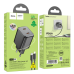 Зарядний пристрій з кабелем 2хType-C/Apple Lightning 1 м HOCO N42 Elogiado 45 W 20 V 2.25 А чорний