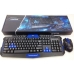 / Комплект: Бездротова ігрова клавіатура і миша Keybord HK-8100, 1600 DPI, чорний