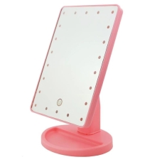 Дзеркало косметичне настільне з LED підсвіткою Large Led Mirror LK2023 рожевий