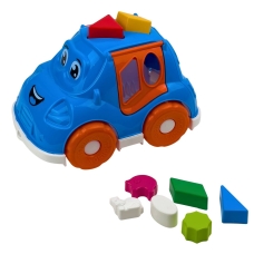 Ігровий набір сортер Автомобіль Technok Toys 5927 пластик 8 фігур блакитний з помаранчевим