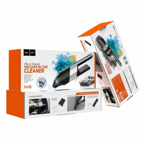 Автомобільний пилосос HOCO PH16 Azure portable vacuum car cleaner Black silver new