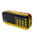 Радіоприймач BKK B836S USB MP3 LED червоний з золотистим