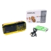 Радіоприймач BKK B836S USB MP3 LED червоний з золотистим