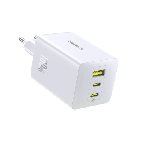 Зарядний блок живлення 2хType-C+USB Baseus FE11 EnerFill 100 W 20 V 3 A білий