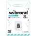 Карта пам'яті 8 GB Wibrand МicroSDНC UHS-I Сlass 10 чорний