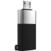 Перехідник microUSB M/USB F XO NB149-G чорний зі сріблястим