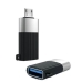 Перехідник microUSB M/USB F XO NB149-G чорний зі сріблястим