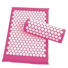 Масажний ортопедичний килимок Медика Acupressure Mat 65 х 41 см з подушкою рожевий