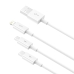 Кабель 3в1 USB/Apple Lightning+Type-C+microUSB 1.5 м Baseus Superior 3.5 A білий Кабель 3в1 USB/Apple Lightning+Type-C+microUSB 1.5 м Baseus Superior 3.5 A білий