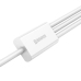 Кабель 3в1 USB/Apple Lightning+Type-C+microUSB 1.5 м Baseus Superior 3.5 A білий Кабель 3в1 USB/Apple Lightning+Type-C+microUSB 1.5 м Baseus Superior 3.5 A білий