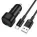 Автомобільний зарядний пристрій з кабелем USB/Type-C BOROFONE BZ34 Cloud 18 W чорний Автомобільний зарядний пристрій з кабелем USB/Type-C BOROFONE BZ34 Cloud 18 W чорний