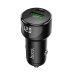 Автомобільний зарядний пристрій Type-C+USB HOCO Z42 Light з дисплеєм 20 W чорний