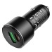 Автомобільний зарядний пристрій Type-C+USB HOCO Z42 Light з дисплеєм 20 W чорний