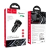 Автомобільний зарядний пристрій Type-C+USB HOCO Z42 Light з дисплеєм 20 W чорний