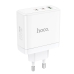 Зарядний блок живлення 2хType-C+USB HOCO N30 Glory 65 W 20 V 3.25 A білий