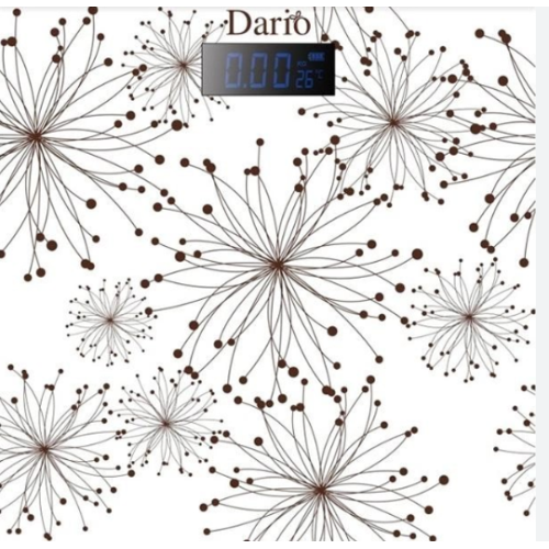Ваги підлогові побутові до 180 кг Dario DFS-2818F Dandelions точність 100 г білий