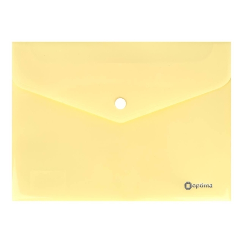 Папка на кнопці А5 Optima пластик жовтий