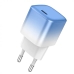 Зарядний блок живлення Type-C HOCO C101A Single Port 20 W 12 V 1.67 A блакитний з білим Зарядний блок живлення Type-C HOCO C101A Single Port 20 W 12 V 1.67 A блакитний з білим
