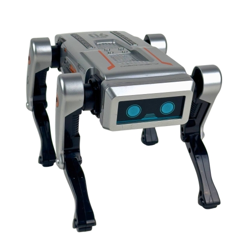 Робот-собака на радіокеруванні 29 см AI Robot на акумуляторі світлові та звукові ефекти сірий