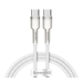 Кабель Type-C/Type-C 1 м Baseus Cafule Series Metal 100 Вт 5 А білий Кабель Type-C/Type-C 1 м Baseus Cafule Series Metal 100 Вт 5 А білий