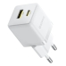 Зарядний блок живлення Type-C+USB Baseus Palm 30 W 20 V 3 А білий Зарядний блок живлення Type-C+USB Baseus Palm 30 W 20 V 3 А білий