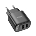Зарядний блок живлення 2xUSB HOCO C141A Smart 5 V 2.1 A чорний Зарядний блок живлення 2xUSB HOCO C141A Smart 5 V 2.1 A чорний