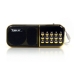 Радіоприймач BKK B837 USB MP3 червоний з золотистим Радіоприймач BKK B837 USB MP3 червоний з золотистим