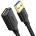 Кабель подовжувач USB/USB 1.5 м UGREEN US129 чорний Кабель подовжувач USB/USB 1.5 м UGREEN US129 чорний