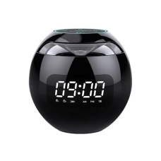 Колонка портативна з годинником Kimiso KMS-K12 Bluetooth LED чорний