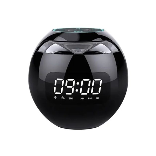Колонка портативна з годинником Kimiso KMS-K12 Bluetooth LED чорний