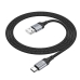 Кабель USB/Type-C 1 м Hoco X102 3 А чорний зі сріблястим Кабель USB/Type-C 1 м Hoco X102 3 А чорний зі сріблястим