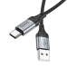 Кабель USB/Type-C 1 м Hoco X102 3 А чорний зі сріблястим Кабель USB/Type-C 1 м Hoco X102 3 А чорний зі сріблястим