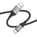 Кабель USB/Type-C 1 м Hoco X102 3 А чорний зі сріблястим Кабель USB/Type-C 1 м Hoco X102 3 А чорний зі сріблястим