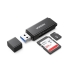 Кардридер зовнішній MicroSD+SD UGREEN CM104 USB чорний